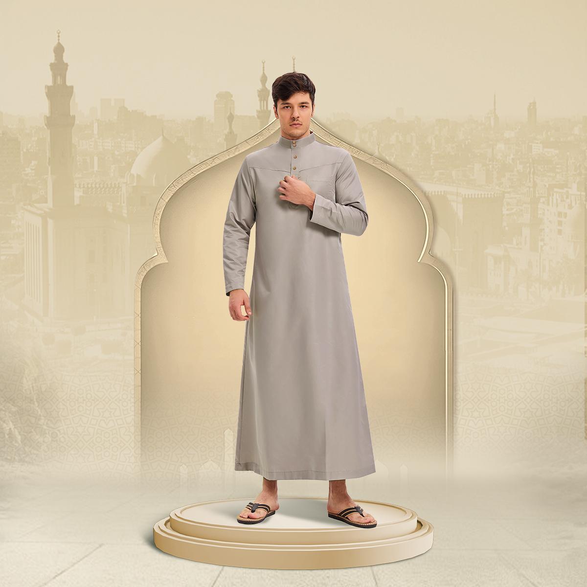 A-Jubah Muslim Pria Premium Lengan Panjang Lengan Pendek DEWASA ANAK-ANAK Jubah Slimfit Gamis Pria Busana Muslim Jubba Alfaan Jubah Alzan Hitam Putih Gamis Saudi