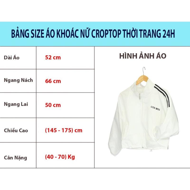Product Introduction of Áo Khoác Gió Nữ ANDROMEDA Màu Trắng Croptop Vải Dù Thái Siêu Dày Đẹp Khóa Kéo Có Dây Rút Thêu Logo Cosmos Jacket Women Kem 0