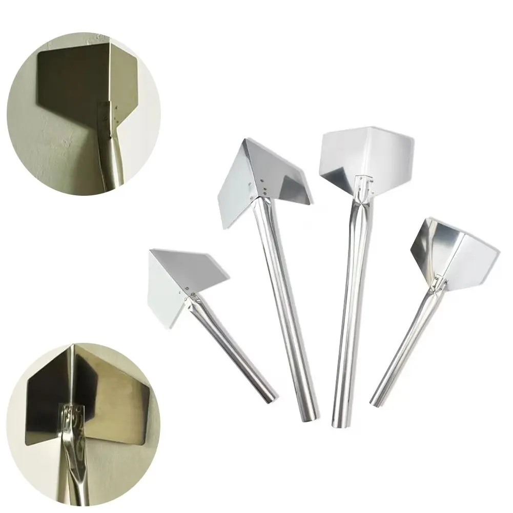 1Pc Stainless Steel Garden Metal Handle 90 Degree Drywall Outdoor Corner Trowel Hand Tools