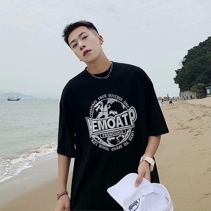 Áo Thun In Hình, Chất Lượng Cao, ngắn Tay Nam, Thương Hiệu Thời Trang Mùa Hè 2024, Hợp Xu hướng, Phong Cách Harajuku Đơn Giản, Tay Lửng Dáng Rộng Vừa Vặn, Tay Lửng 6
