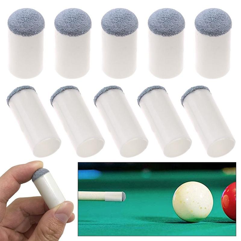 Product Introduction of 10Pcs/pack Durable Slip-on Billiards Cue Tips 9/10/11/12/13mm Snooker Accessories Tip Protector Plastic Replacement Cover Pool Cue Stick Snooker 17