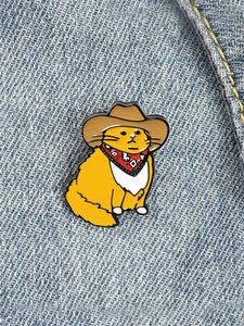 Broche de Diseño de Gato Lindo, Broche de Moda para Mujeres y Hombres, Pin de Esmalte Adecuado para Mochilas, Jeans, Bufandas, Decoración de Sombreros