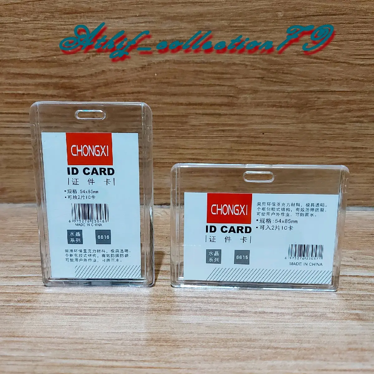 Tempat Id Card Akrilik Transparan Holder Id Card Acrylic Id Card Horizontal Vertikal