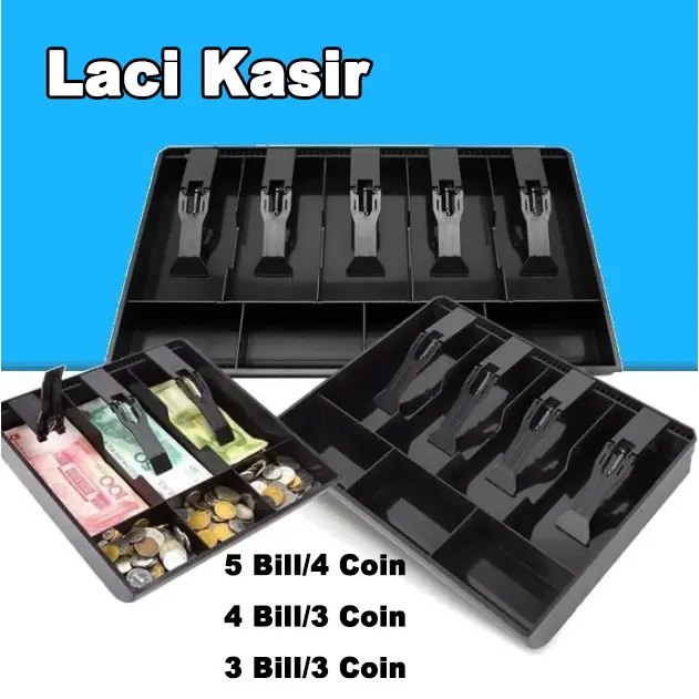 Laci Uang Kasir 3&4&5 Sekat /Money Cash Drawer Tray / Laci Kasir Cocok untuk kasir di supermarket dan toko serba ada