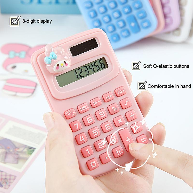 Product Introduction of Portable Cute Kawaii Mini Cute Calculator Cartoon Creative Digit Calculator Office School Supplies Students Stationery Gifts 18