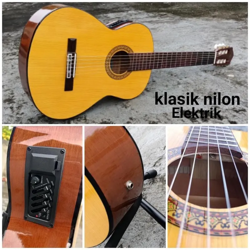 Murah gitar klasic nylon elektrik yamaha c315 custom berkualitas high quality preamp 7545r Capo Kayu 2