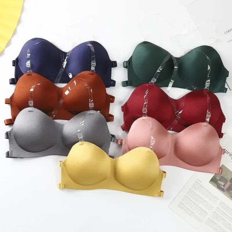 Áo Ngực Lưng Dây Chéo Có Thể Điều Chỉnh Bán Chạy, Không Gọng, Màu Trơn Che Ngực, Vòng Ngực, Thích Hợp Cho Đồ Lót Nữ 3