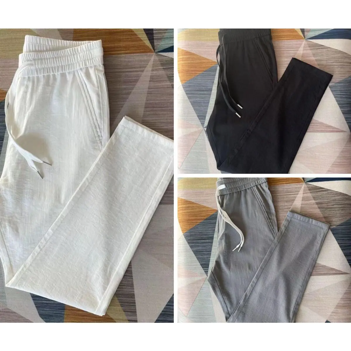 Quần đũi dài nam nữ chất liệu đũi hàn cao cấp thoáng mát không bai xù co dãn dáng baggy hàn quốc xuông ống rộng ANIE