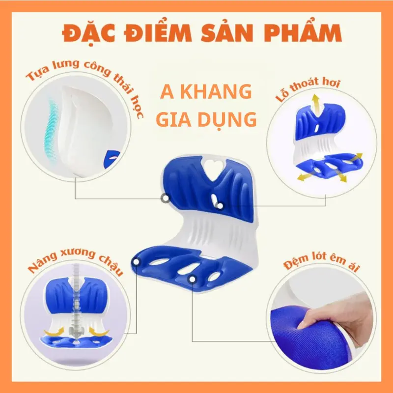Ghế Công Thái Học chống gù lưng, ghế chống gù chỉnh dáng ngồi dành cho dân văn phòng, học sinh, sinh viên 5