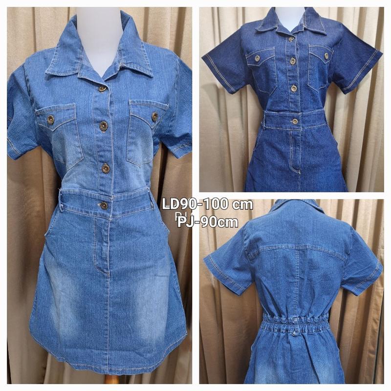 Product Introduction of Dress Jeans Wanita Full Kancing Aktif Bisa Busui V-17 2