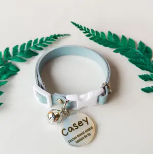 Kalung Kucing Bahan Kulit Bisa Costum Nama