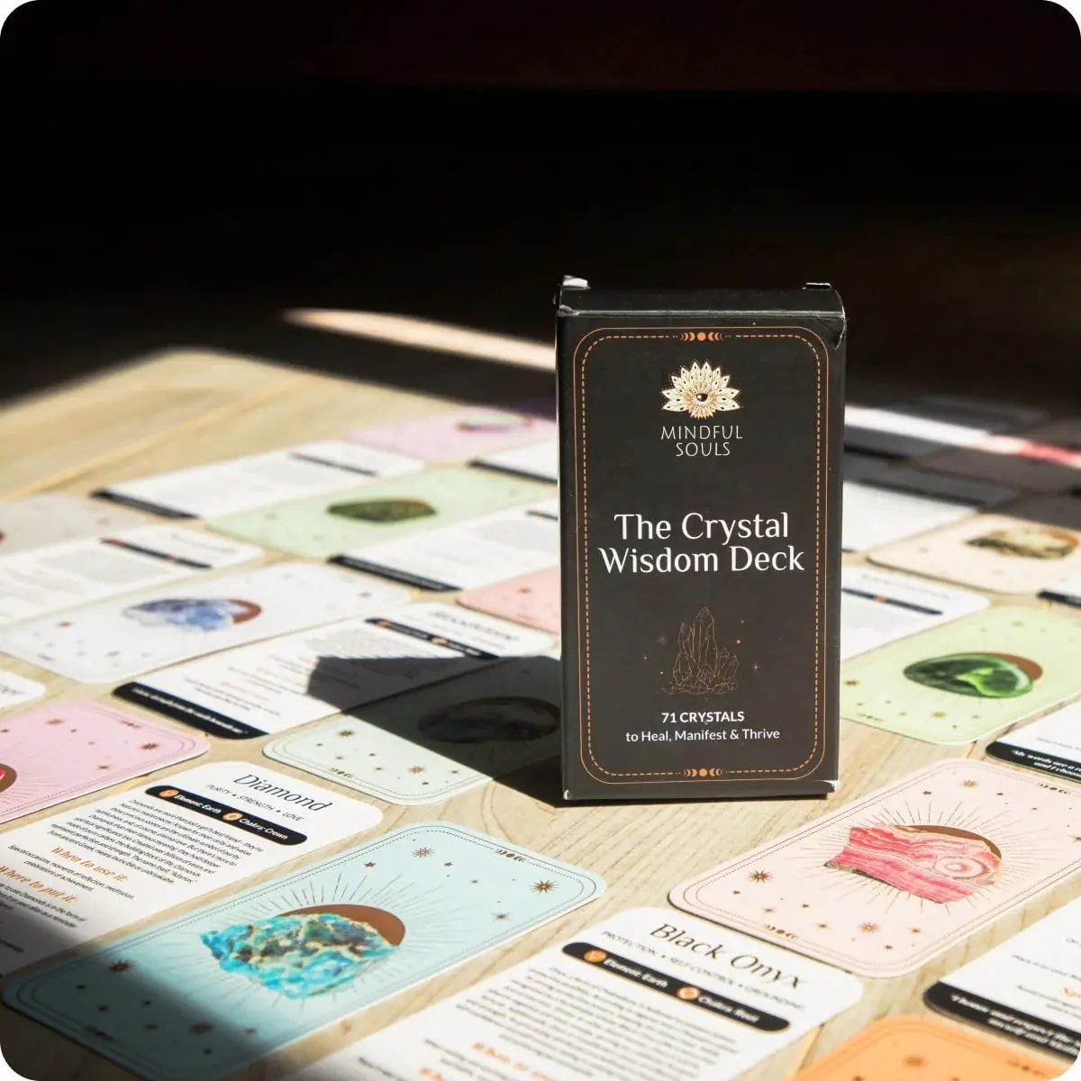 Crystal Wisdom Card Deck, 1 Box Crystal Wisdom Card Game, School & Teacher Educational Supplies, Office Supplies, Back To School Supplies
