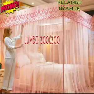 KELAMBU TIDUR ANTI NYAMUK UKURAN SUPER JUMBO 200X200 MURAH