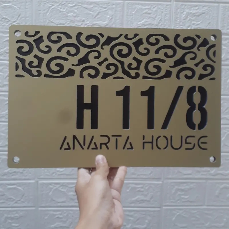 Plat Nomor Rumah | Papan ALAMAT rumah | Nomor Rumah Cutting CNC 6