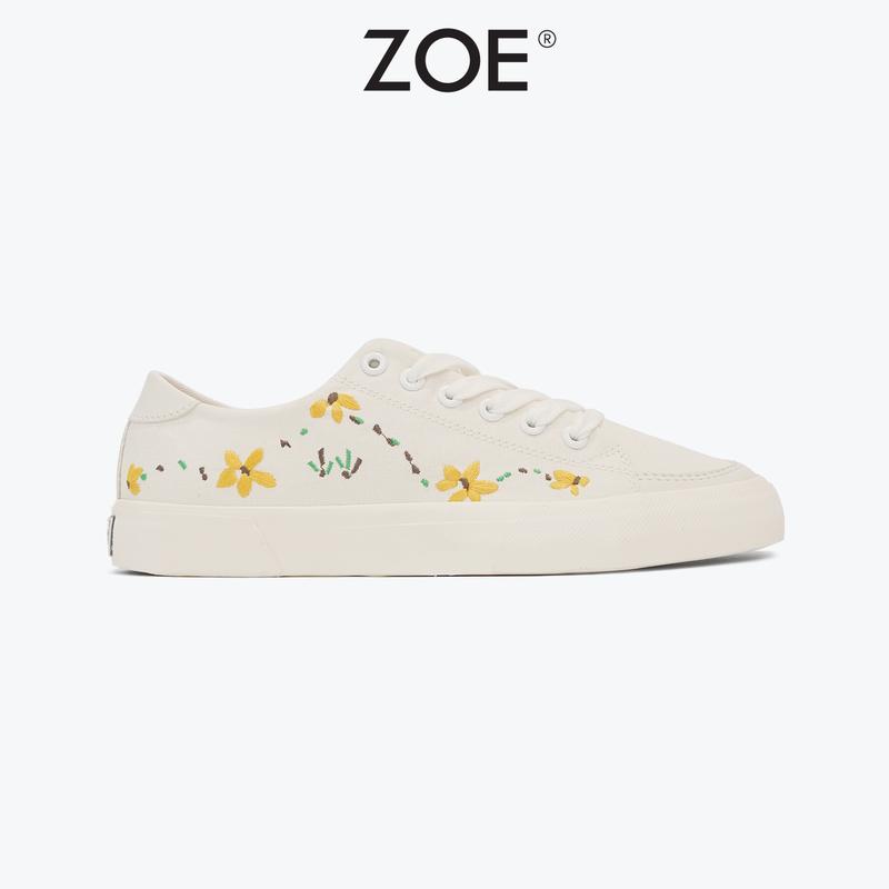 Giày Vải Canvas Thêu Hoa Cúc Chang'e Flower ZOE (Embro Zoe) | ZOE OFFICIAL 2