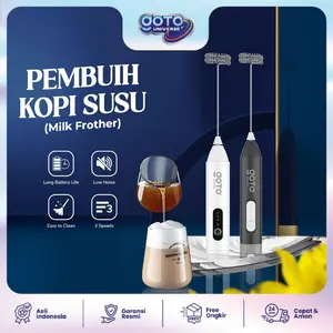 Goto [COD] Shane Milk Frother Hand Mixer Pengaduk Kopi Electric Portable