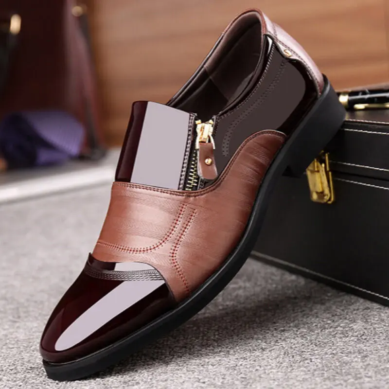 New Versatile Men's British Style Business Formal Wear Leather Shoes Men's Breathable Casual Shoes Trendy Shoes Men's Plus Size