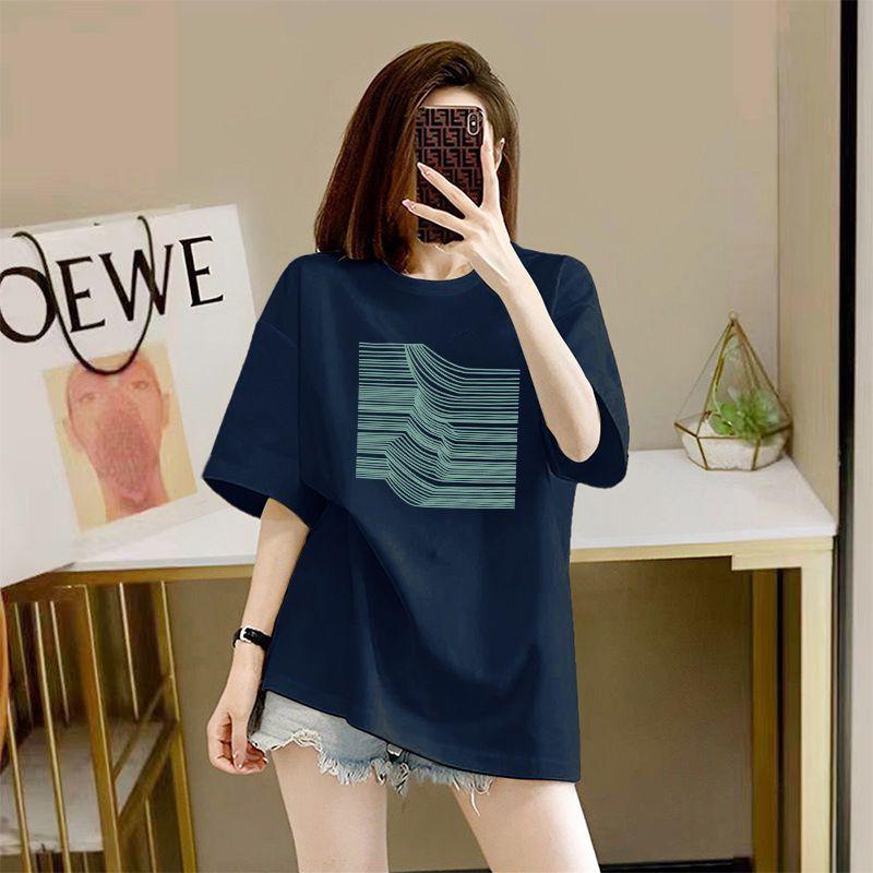 Product Introduction of Áo Thun Ngắn Tay Dễ Phối Đồ 100%, Dành Cho Nữ, Hàng Mới Về Mùa Hè 2024, Phong Cách Hàn Quốc, Ngoại Cỡ, Dáng Rộng Vừa Vặn, In Hình, Áo Dài Trung Bình 4