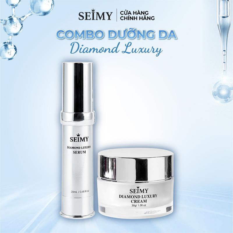 Combo Kem Và Serum Dưỡng Da Nhau Thai Seimy  - Diamond Luxury Skincare