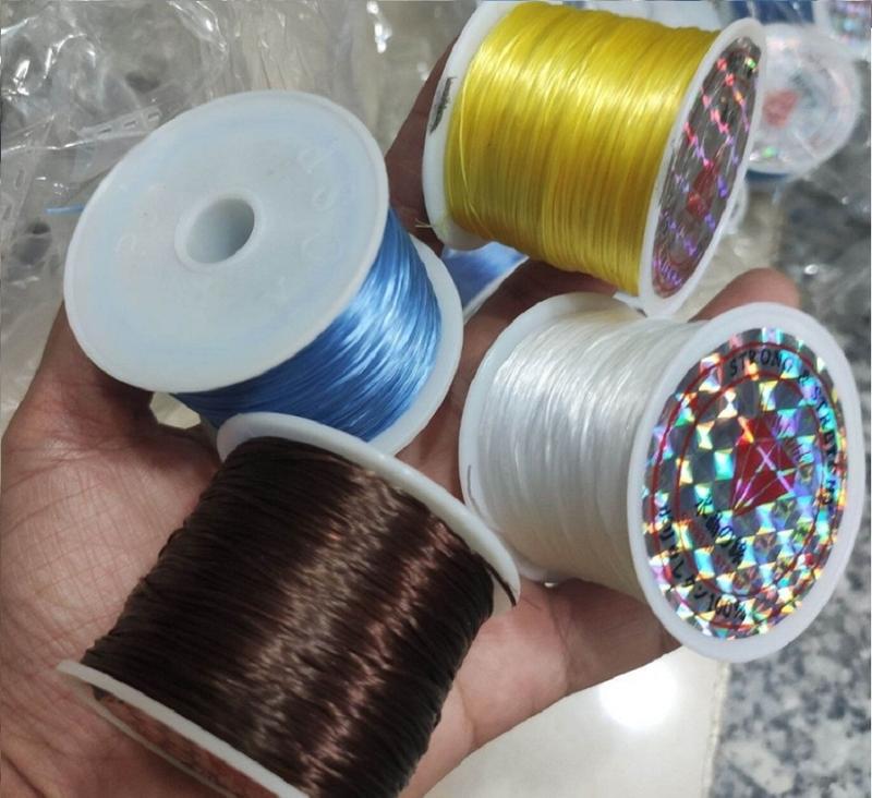 Dây thun xỏ hạt đá quý Elastic 60m / Dây cước xỏ chuỗi. dây thun co giãn xỏ hạt vòng đeo tay, vòng cỗ, Nhẫn