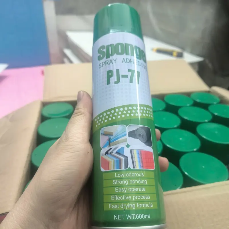 Keo xịt dán mút xốp, mút tiêu âm, giấy dán tường, thảm trải sàn chuyên dụng không mùi PJ77 dung tích 600ml - 1 lọ dán được 5-7m2 1