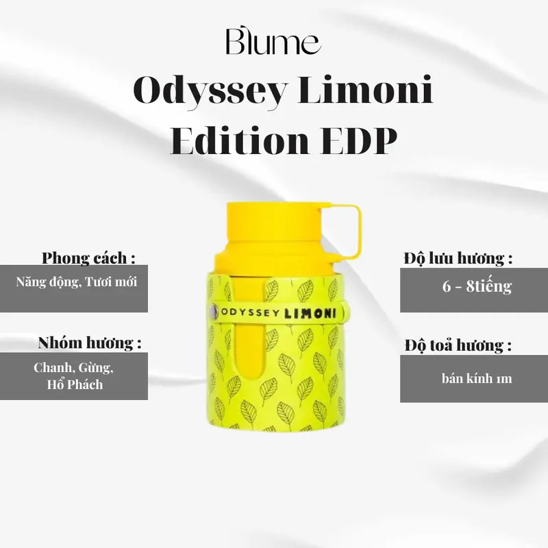 Nước Hoa UNISEX Odyssey Limoni Edition EDP mùi năng động 0