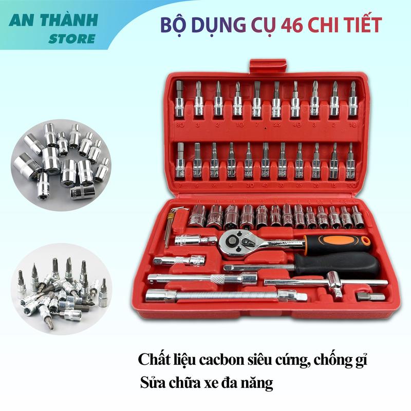 Bộ Dụng Cụ Mở Bulong Ốc Vít 46 Chi Tiết Cao Cấp Bộ Dụng Cụ Sửa Chữa Ô Tô Xe Máy…