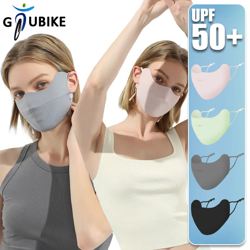 GTUBIKE UPF50+ Fashion Three-dimensional Ice Silk Breathable Quick-Drying Outdoor Anti-UV Sunscreen Mask