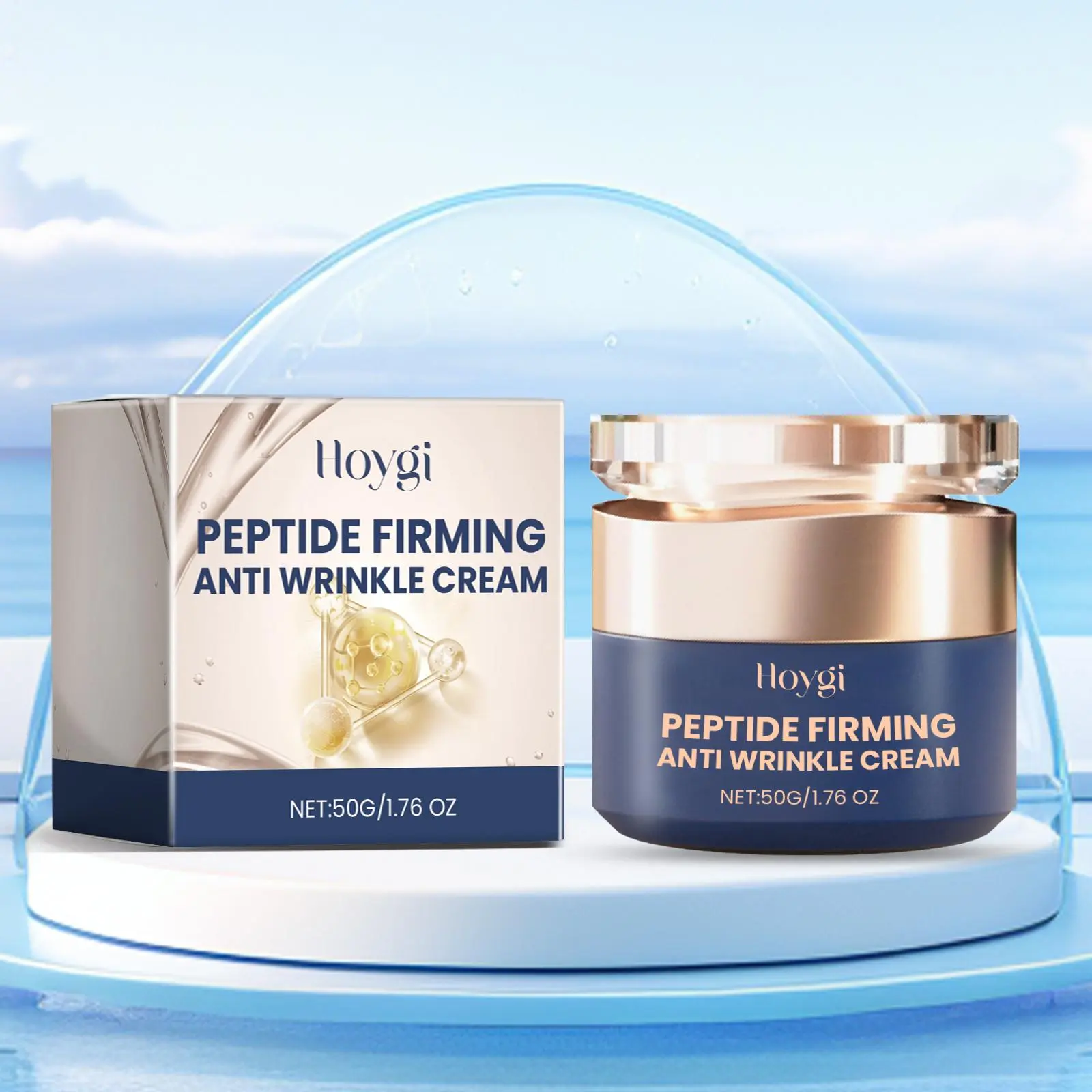 Peptide Firming Facial Massage Cream, Moisturizing Facial Massage Cream, Hydrating Face Care Cream  for Women & Men