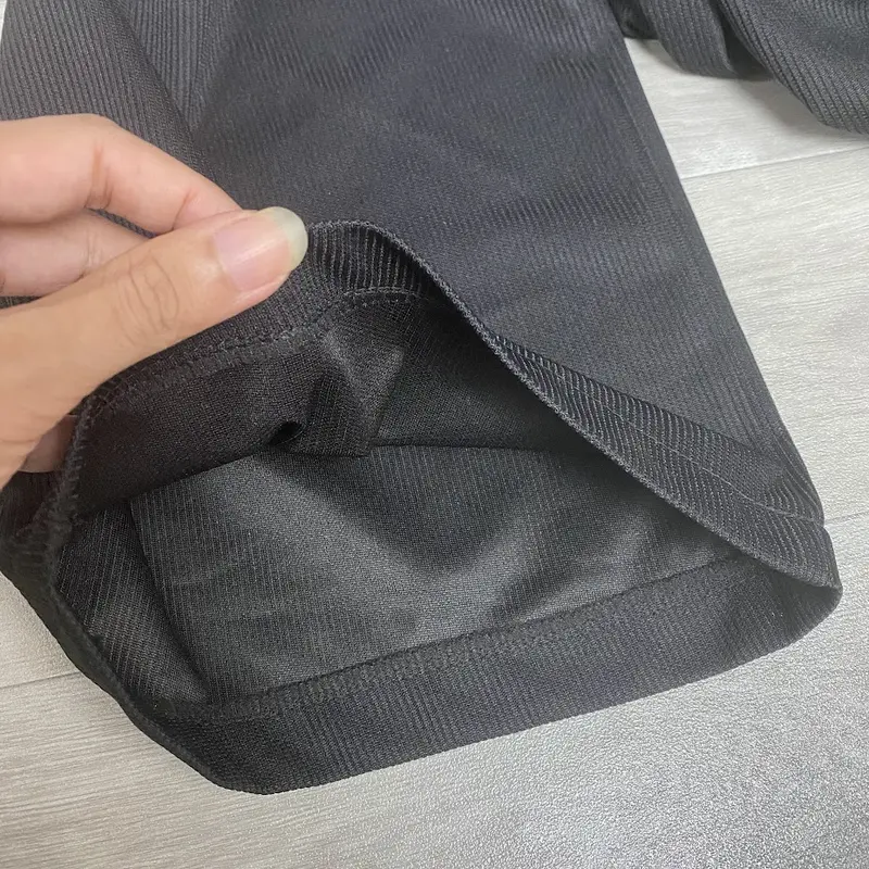 Quần Suông Ống Rộng Nam Nữ Vải Tăm (hơi mỏng) Cạp Cao Tôn Dáng Menswear 4