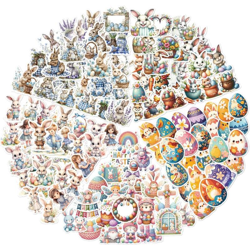 246 pcs easter stickers pack, bunny stickers, easter egg decorations ...