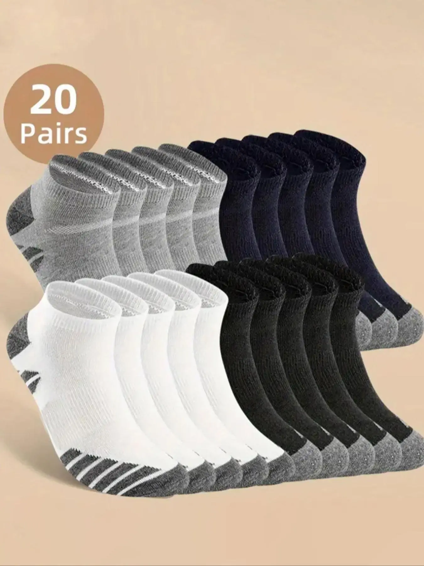 Men's Colorblock Mid-calf Socks, Casual Moisture Wicking Socks, Soft Comfy Breathable Socks for All Seasons Daily Wear