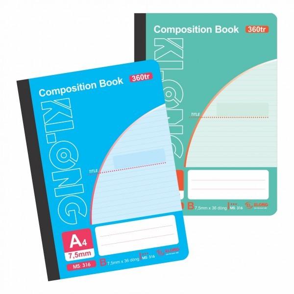 Set 01 02 03 Vở kẻ ngang A4 may dán gáy Klong cấp 2 120T 200T 320T 360T 420T 500T Giao màu ngẫu nhiên