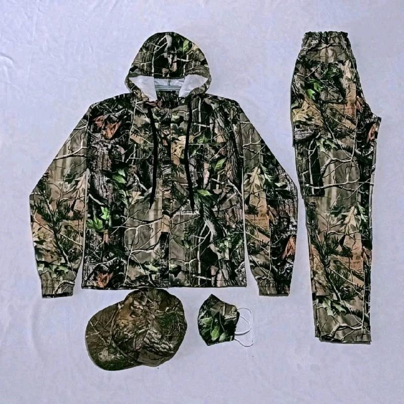  quần áo kaki ngụy trang cây rừng không  kèm mũ khẩu trang 