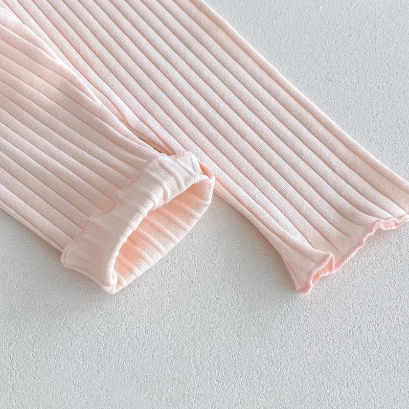 Product Introduction of 2024 Children Stripes Cotton Pants Fashion Casual Vertical Solid Leggings for Girls Baby Boy Bottoming Trousers Autumn Pantyhose 14