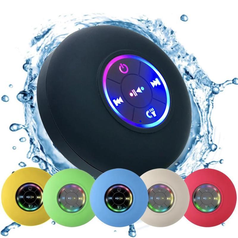 Mini Waterproof Shower Speaker , Mini Bluetooth Shower Speaker with LED ...