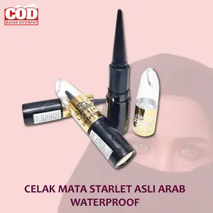 Celak Mata Stik Kajal Starlet Waterproof Asli Arab Anti Air untuk Eyeliner Muslimah Santri Tahan Lama