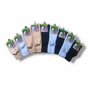 Kaos Kaki Jempol Muslimah Polos Krem Hitam Putih S M L Spandek Polyester Harga Perpasang