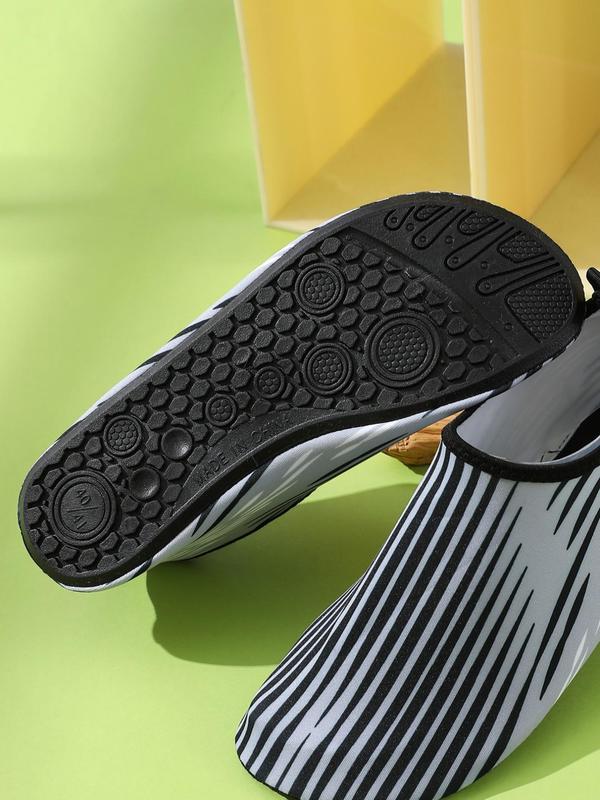 Men's Letter/Striped/Geometric Pattern Slip on Beach Shoes, Non-slip Breathable Comfortable Sports Shoes, 2024 Summer Water Shoes Aqua Shoes, 2024 Summer Water Shoes Aqua Shoes, Beach Shoes for Men 5