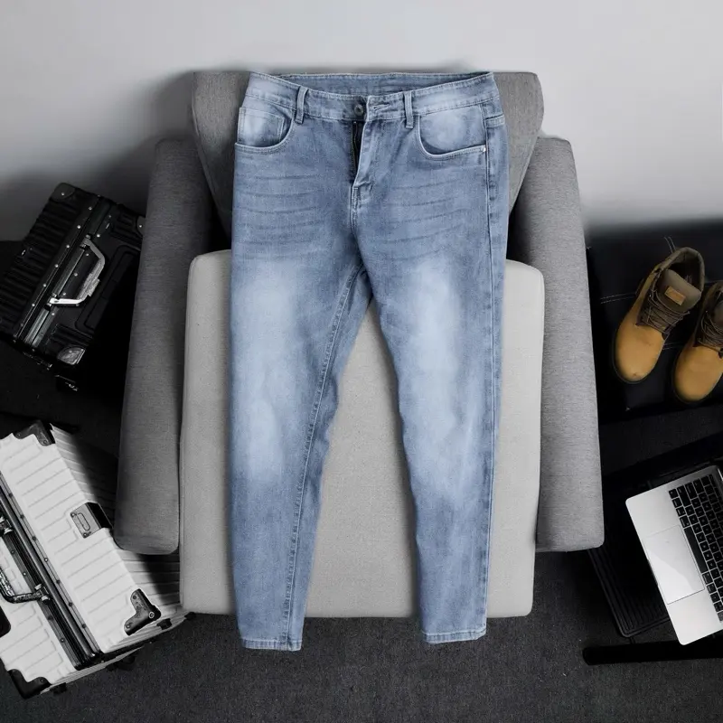Quần jean nam mã xanh 4, fom slimfit ôm nhẹ, co giãn