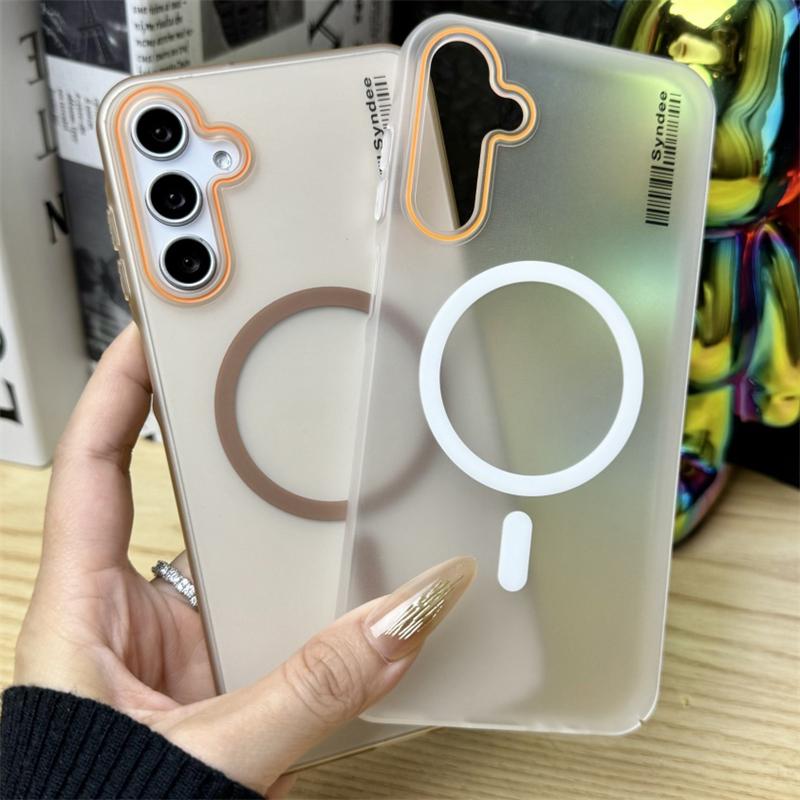 เคส Magsafe, แม่เหล็ก, เคสโปร่งแสง, เข้ากันได้กับ Samsung Galaxy A17, A07, A56, A55, A36, A26, A16, 