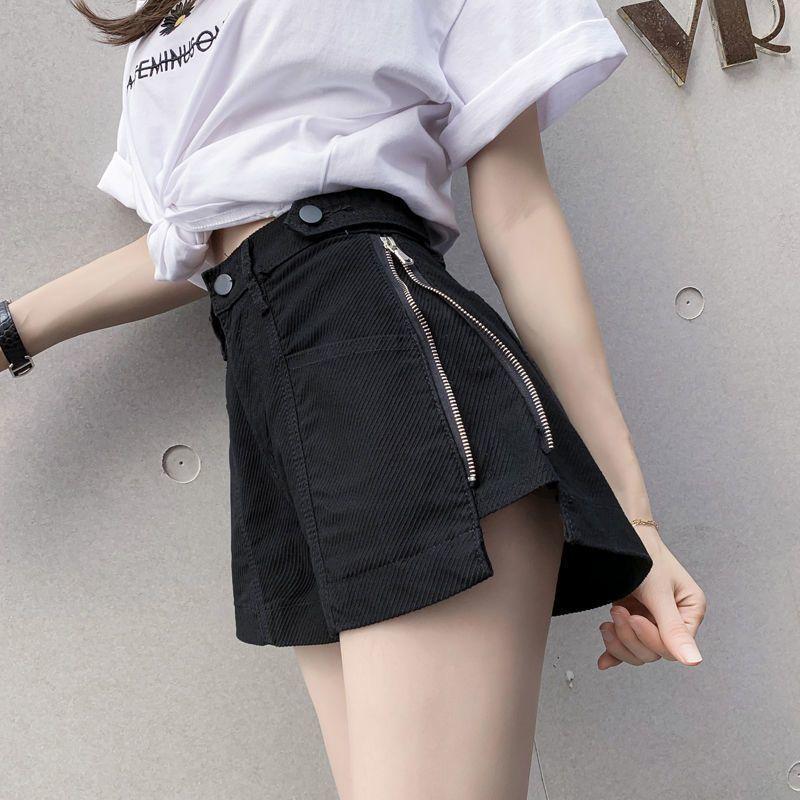 Quần Short Denim Bó Sát Cạp Cao, Quần Short Mùa Hè Nữ, Hàng Mới Về, Phong Cách Hàn Quốc, Chữ A Dáng Rộng Rãi, Ống Rộng, Dễ Phối Đồ Thường Ngày Quần Hot 3