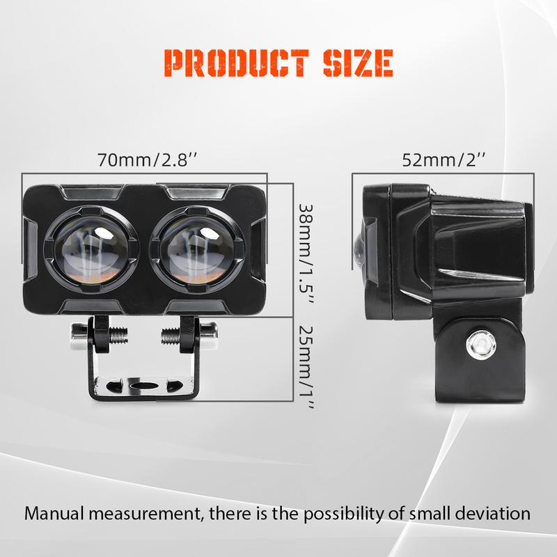 Product Introduction of 2PCS Lampu Tembak Lampu Sorot 2 Mata lampu mobil SQL Lampu Tembak LED Laser SQL OWL Laser LED D3 SQL 2 Mata Putih Kuning Car Kabel Truk 8