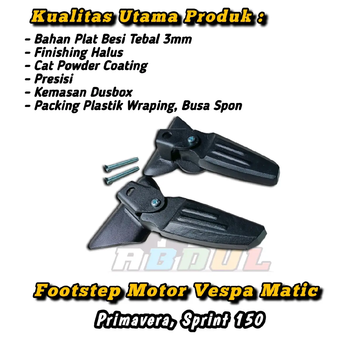 Pijakan Motor Matic/Footstep Motor Vespa matic