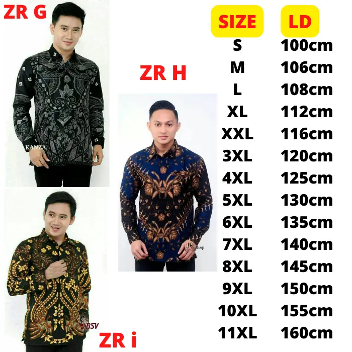 KEMEJA BATIK FURING ATAU TANPA FURING SIZE S M L XL XXL 3XL 4XL 5XL 6XL 7XL 8XL 9XL 10XL 11XL