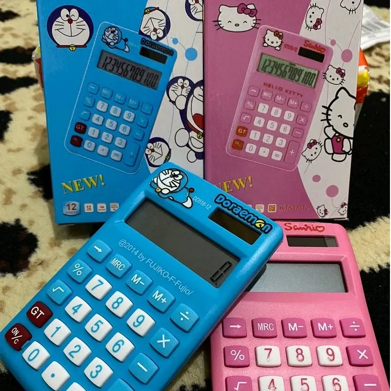 Kalkulator Karakter Mini Calculator Lucu Helloy Kitty Doraemon 1