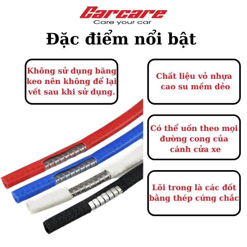 Nẹp Viền Cửa Xe Hơi Chống Va Chạm Chữ U Lõi Thép- Giá bán 1 mét 2