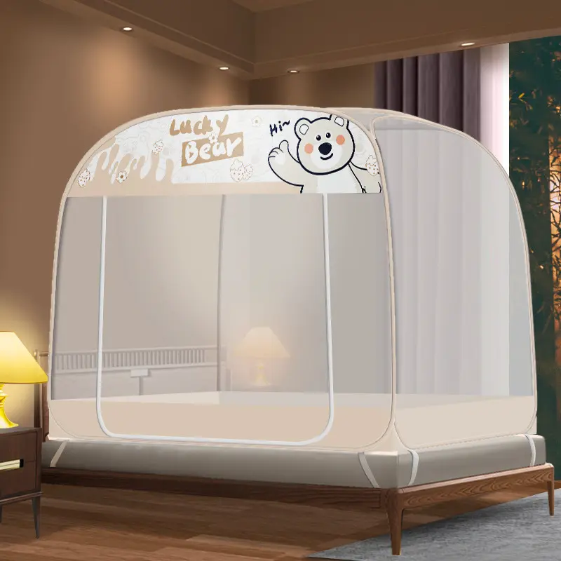 Installed Mosquito Nets Yurt Mosquito Net Home Dormitory Foldable Zipper Dust-Proof Bottomless Mosquito Net