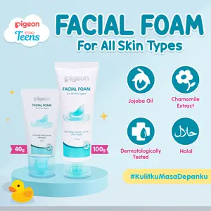 PIGEON TEENS FACIAL FOAM ALL SKIN TYPES 40ML| Kulit Normal | Sabun Cuci Muka Remaja | Pembersih Muka Remaja