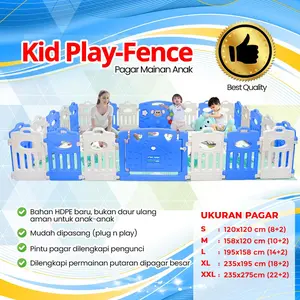 Pagar Bayi Lipat Kids Playfence Baby Fence Pagar Pembatas Bayi Ukuran S-XXL Pagar Bermain Anak 001-M1205